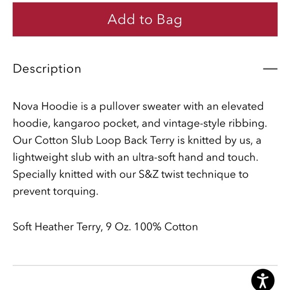 NWT AG Jeans Adriano Goldschmied Nova Cotton Vintage Hoodie Moflog Light Gray XS - Picture 12 of 13